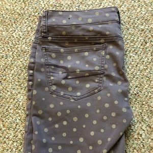 American eagle purple polka dot jeggings